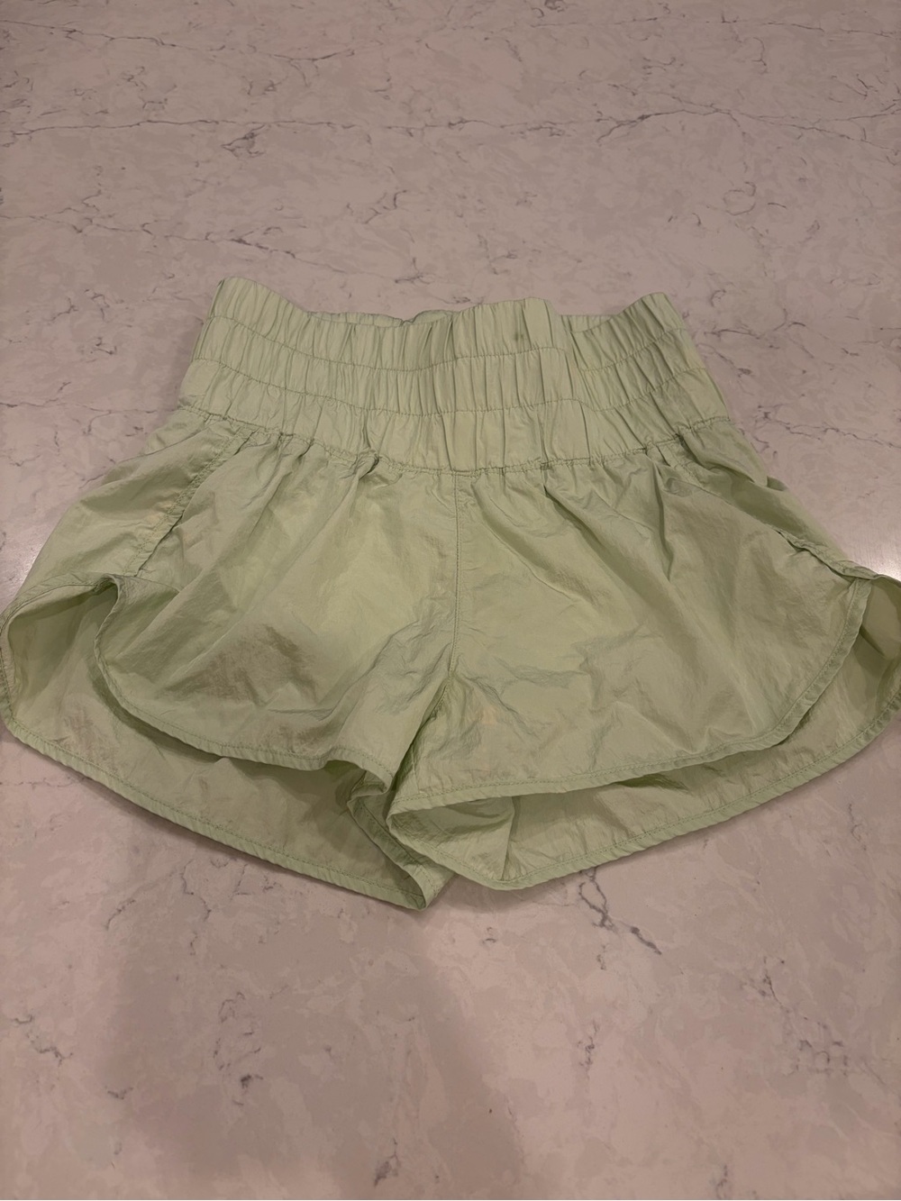Light Green Women's GB  Elastic Waist Shorts
